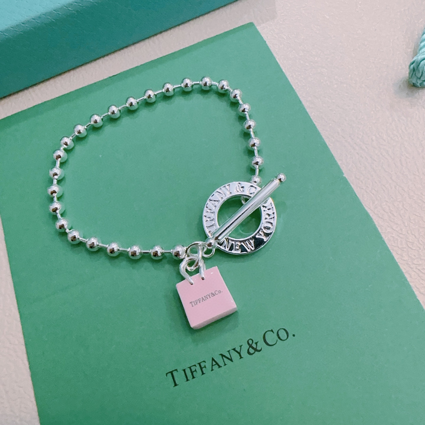   蒂芙尼手链🩵 TIFFNY&CO. 专柜精工银版本手链   明星同款 复古做旧风 原版复刻 纯手工打
