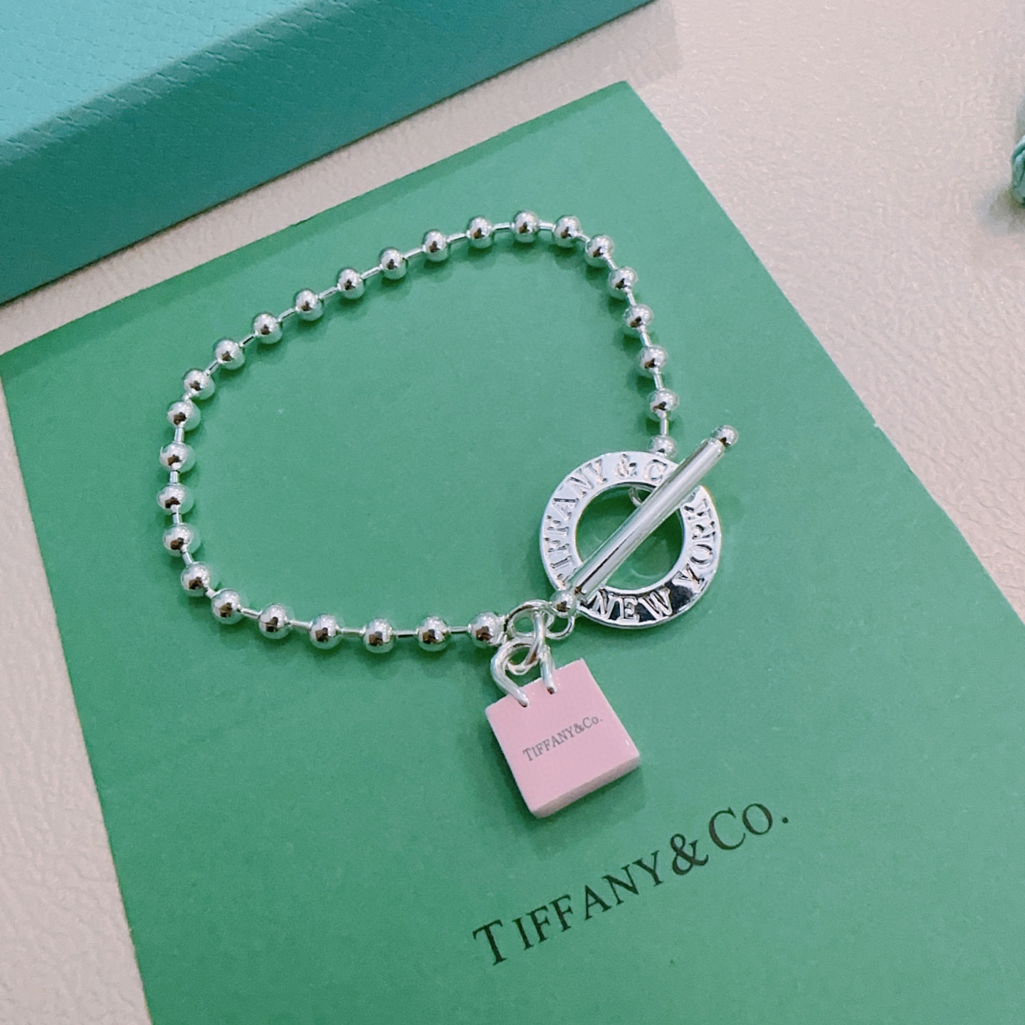   蒂芙尼手链🩵 TIFFNY&CO. 专柜精工银版本手链   明星同款 复古做旧风 原版复刻 纯手工打