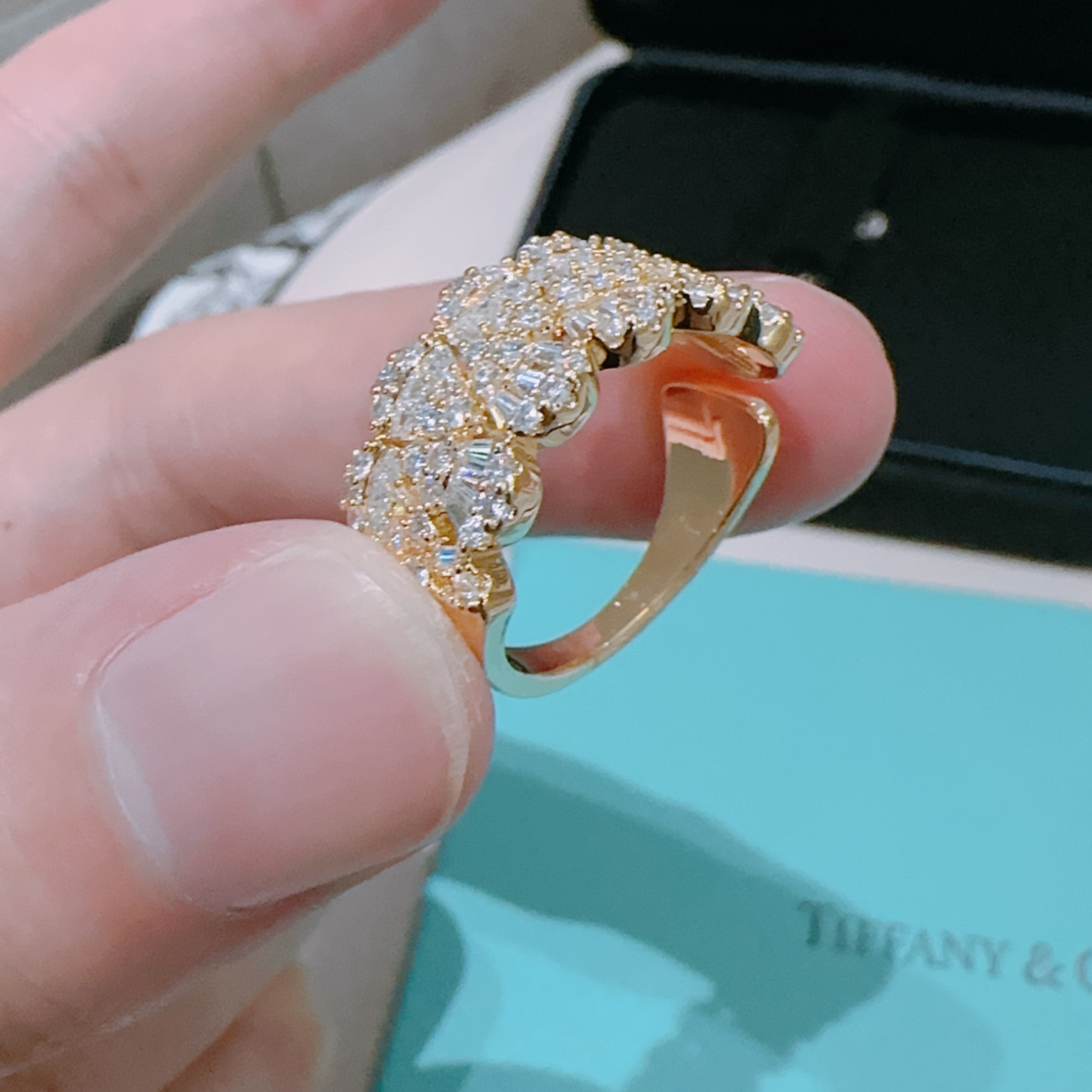  💘Tiffany 蒂芙尼戒指 ✨简约大气百搭 潮流单品 全新升级版 开口戒指（可调节）💓V金镀铂金层 