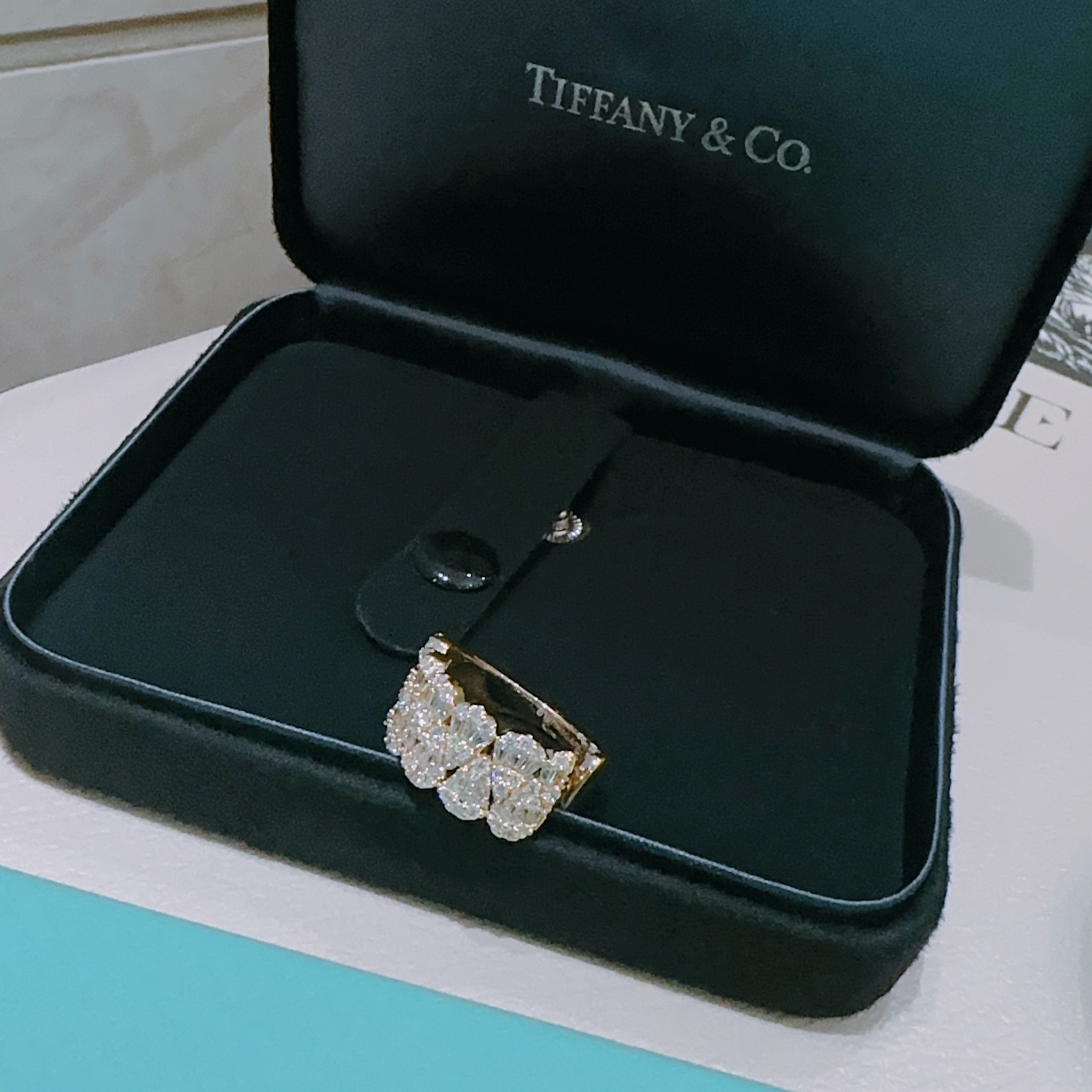  💘Tiffany 蒂芙尼戒指 ✨简约大气百搭 潮流单品 全新升级版 开口戒指（可调节）💓V金镀铂金层 