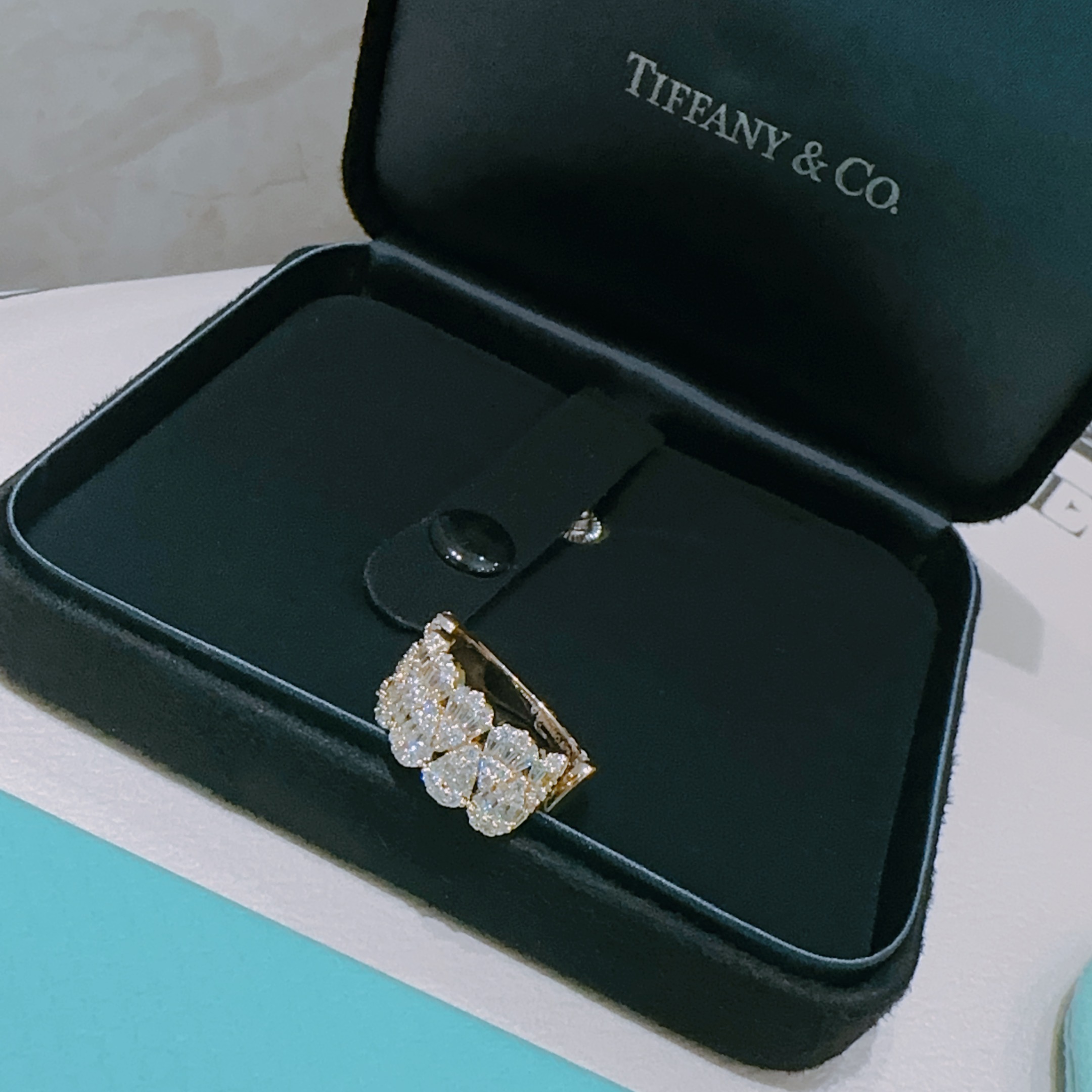  💘Tiffany 蒂芙尼戒指 ✨简约大气百搭 潮流单品 全新升级版 开口戒指（可调节）💓V金镀铂金层 