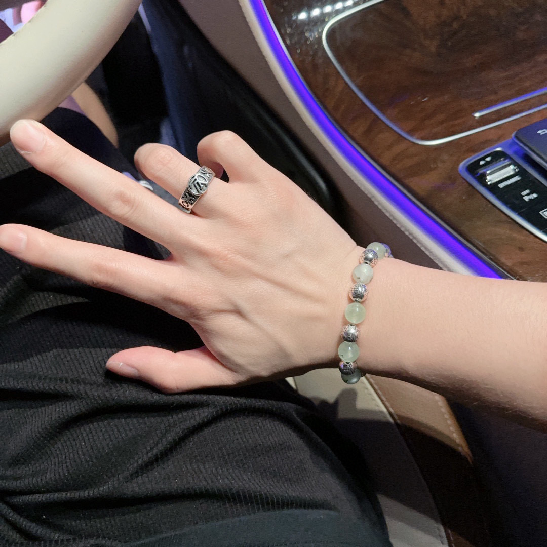    西太后专柜精工版本 多元素天然石玛瑙泰银风格手链 明星同款 复古做旧风 原版复刻 纯手工打造 ～正