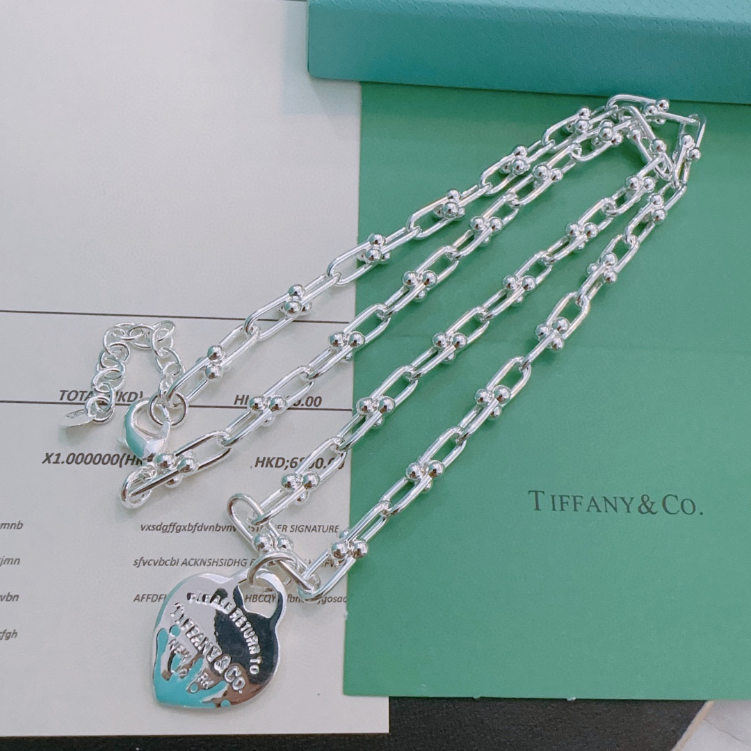   蒂芙尼🩵 TIFFNY&CO. 专柜精工银版本   明星同款 复古做旧风 原版复刻 纯手工打造 ～正