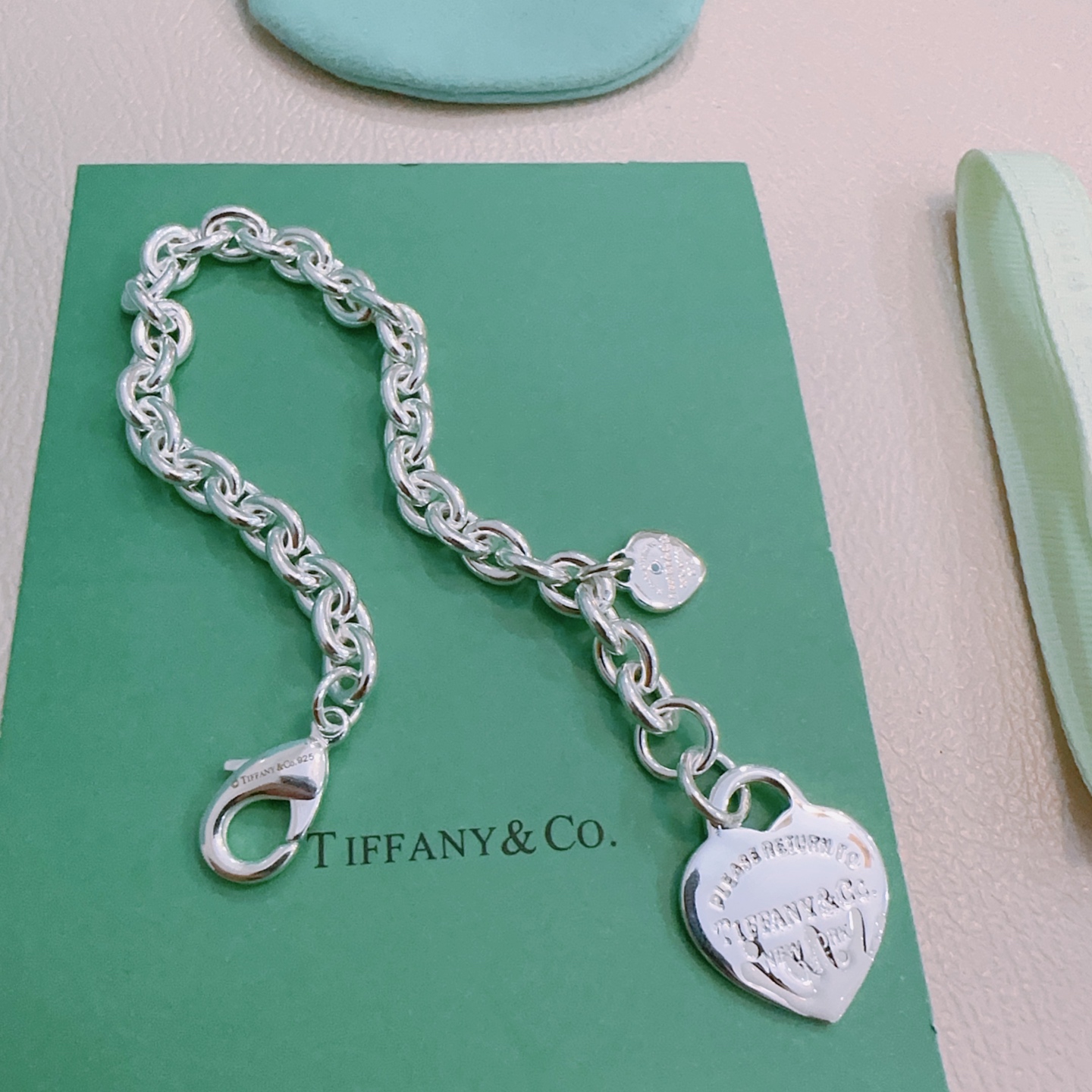   蒂芙尼手链🩵 TIFFNY&CO. 专柜精工银版本手链   明星同款 复古做旧风 原版复刻 纯手工打