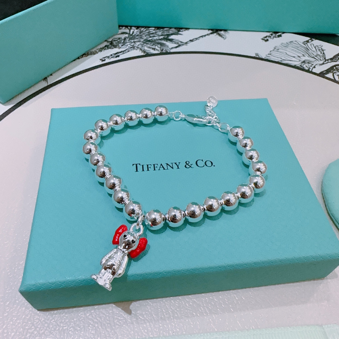   正品新款蒂芙尼手链🩵 TIFFNY&CO. 专柜精工银版本手链   明星同款 复古做旧风 原版复刻 