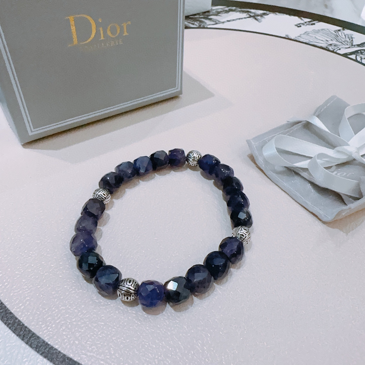   正品新款精工版本 DIOR迪奥手链 多元素玛瑙泰银风格手链 明星同款 复古做旧风 原版复刻 纯手工打