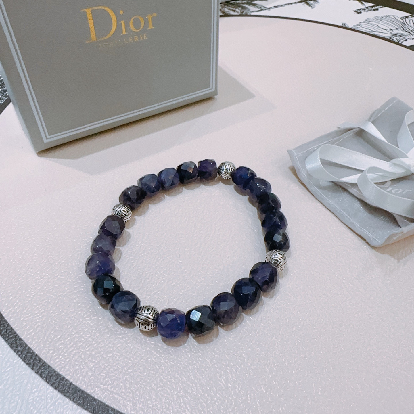   正品新款精工版本 DIOR迪奥手链 多元素玛瑙泰银风格手链 明星同款 复古做旧风 原版复刻 纯手工打