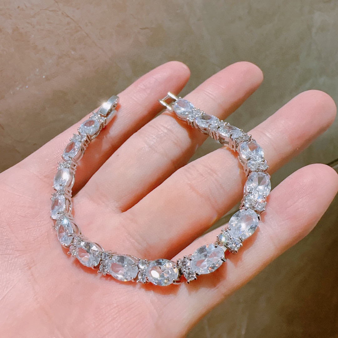  独家订制 ✨Tiff 蒂芙尼手链纪念款  花絮 马眼 手链 💘采用高碳钻 💎 顶级亚金材质镶嵌 铂金镶