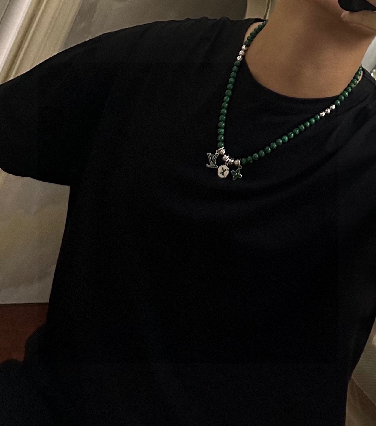   专柜精工版本路易威登LV项链🇷🇼多元素玛瑙泰银风格项链 权志龙明星同款 复古做旧风 原版复刻 纯手工