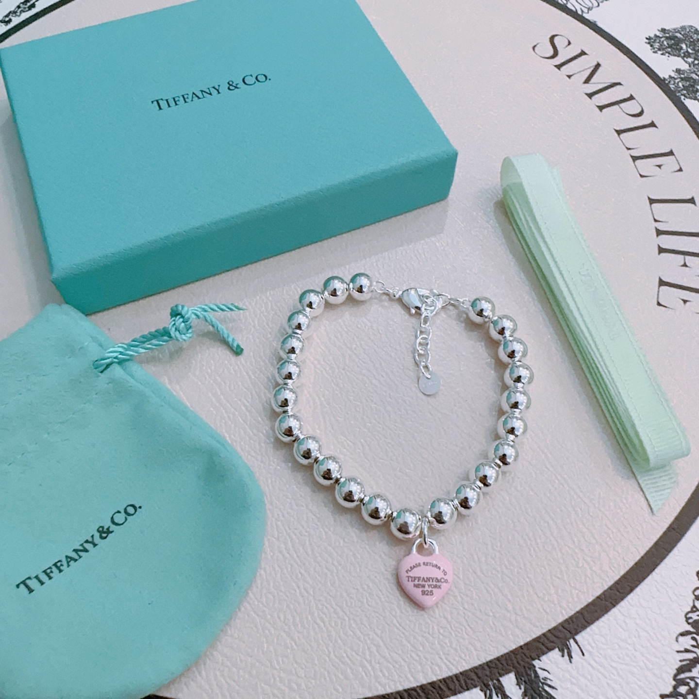   正品新款蒂芙尼手链🩵 TIFFNY&CO. 专柜精工银版本手链   明星同款 复古做旧风 原版复刻 