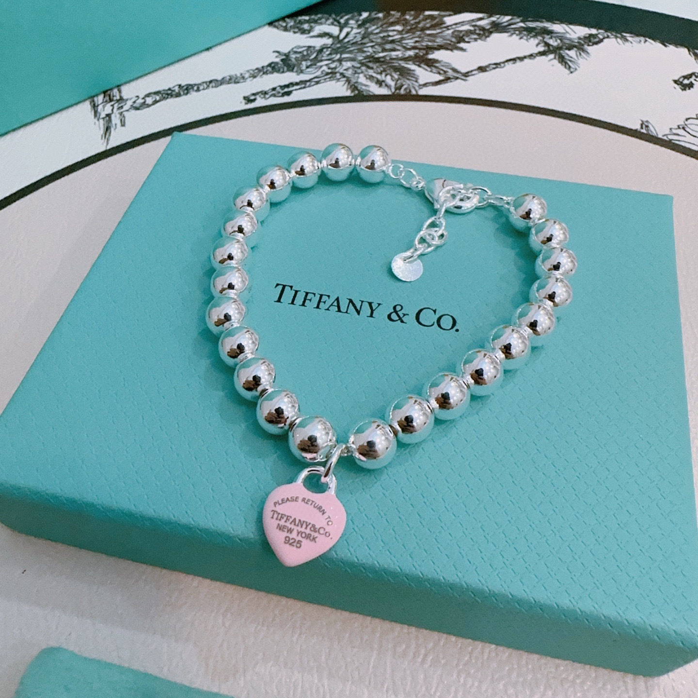   正品新款蒂芙尼手链🩵 TIFFNY&CO. 专柜精工银版本手链   明星同款 复古做旧风 原版复刻 