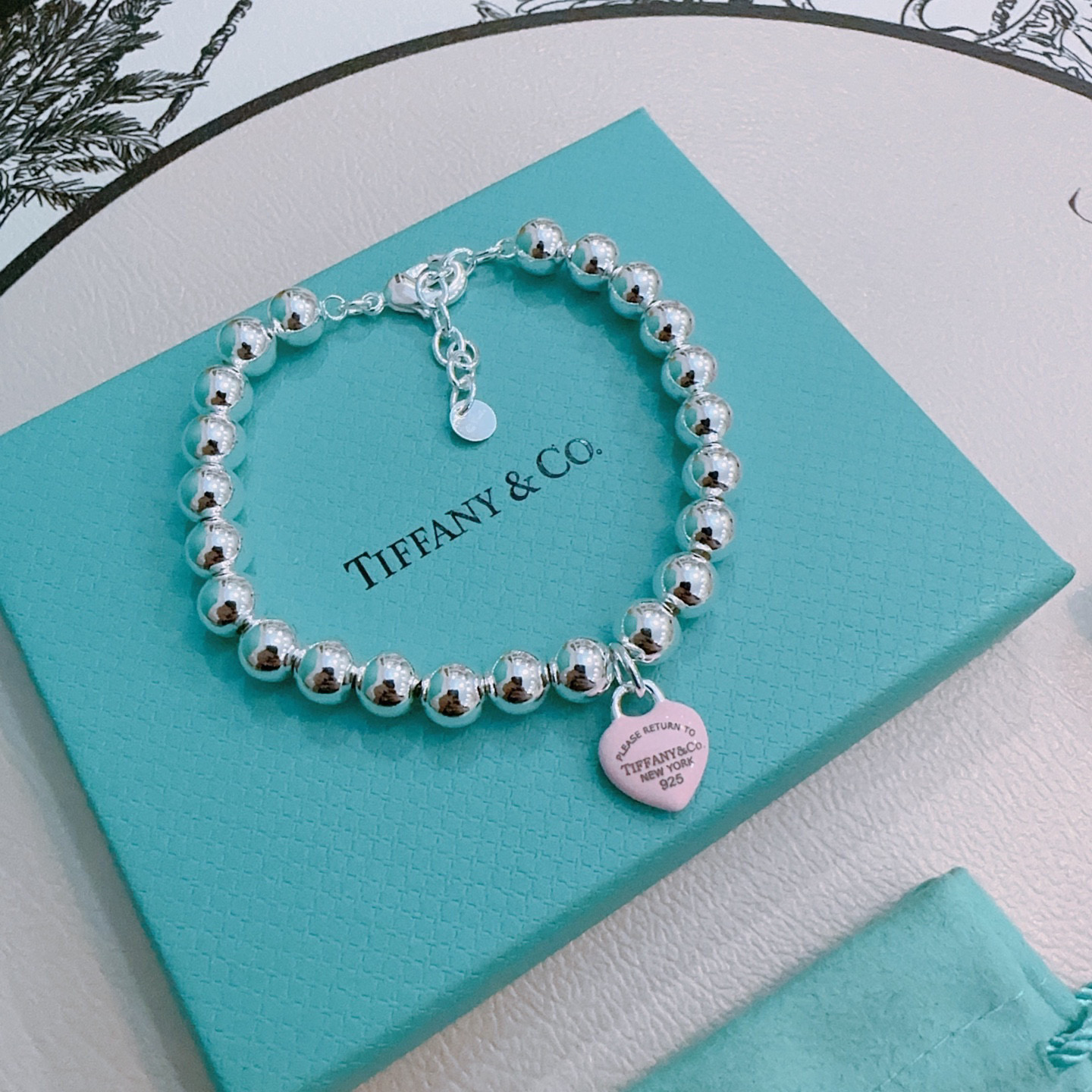  正品新款蒂芙尼手链🩵 TIFFNY&CO. 专柜精工银版本手链   明星同款 复古做旧风 原版复刻 