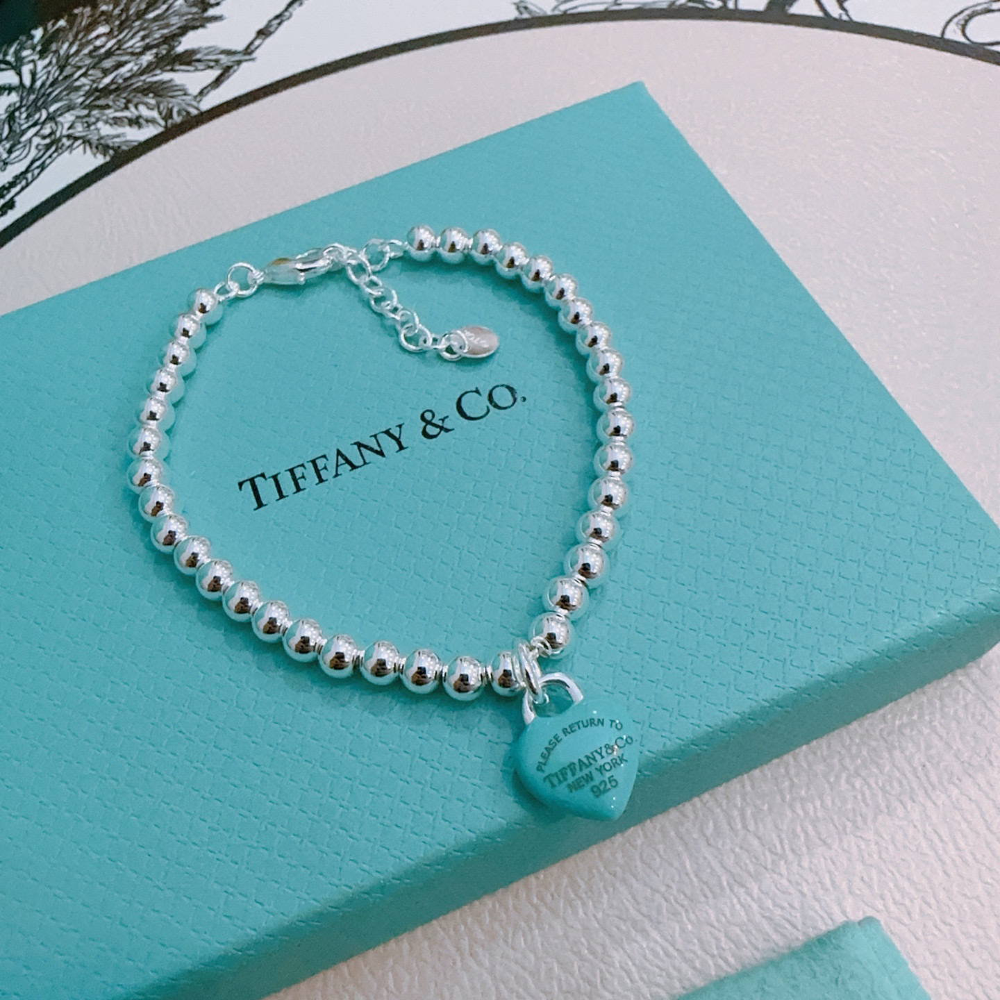   蒂芙尼🩵 TIFFNY&CO. 专柜精工银版本手链   明星同款 复古做旧风 原版复刻 纯手工打造 