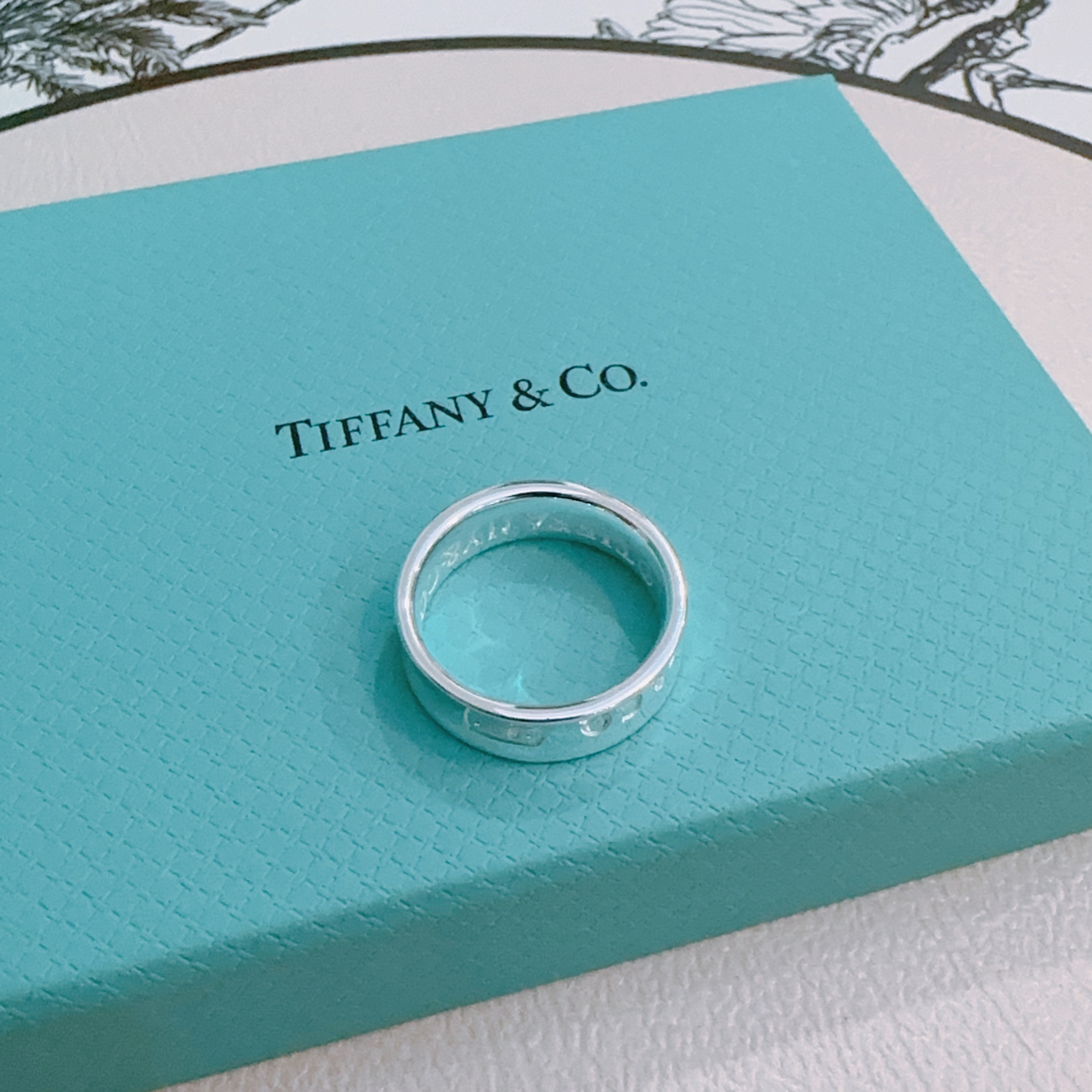  💘Tiffany 蒂芙尼戒指 ✨简约大气百搭 潮流单品 全新升级版 戒指码数（）💓V金镀铂金层   非