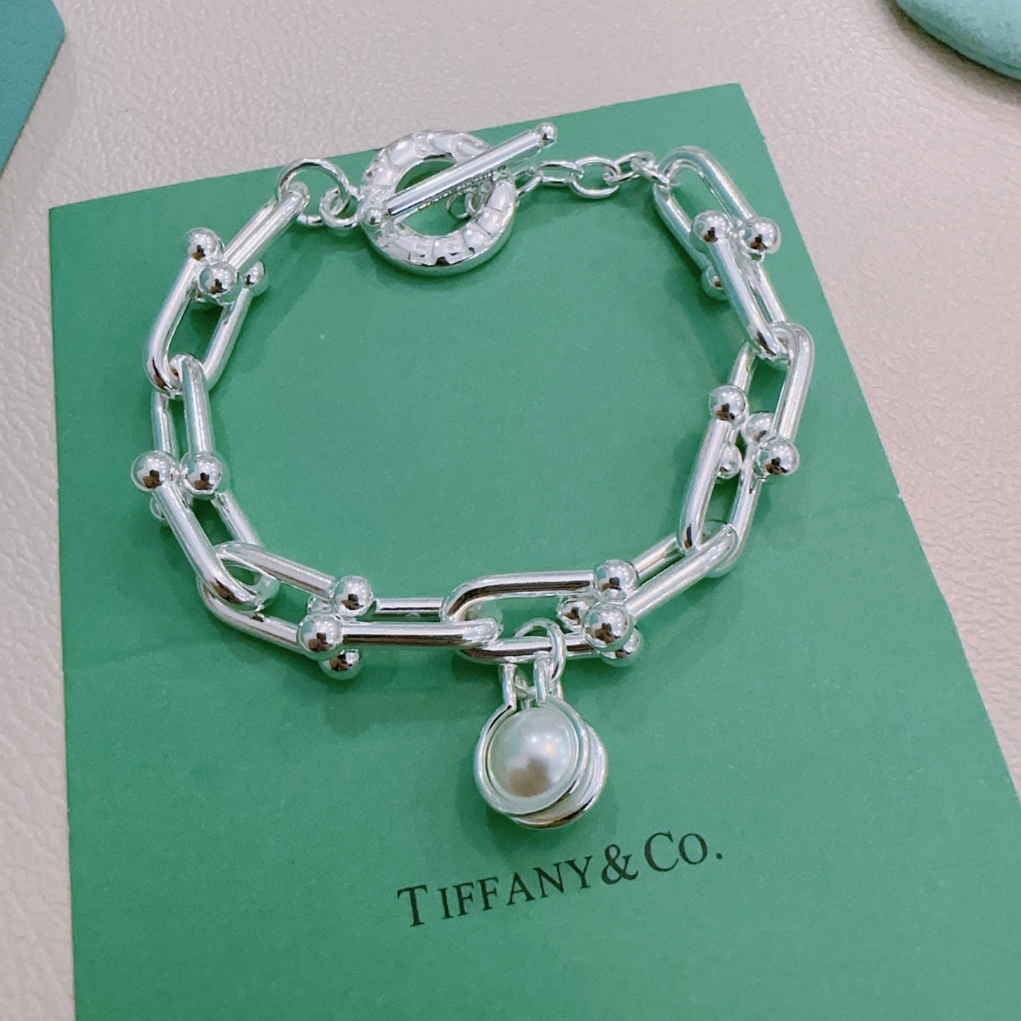   蒂芙尼手链🩵 TIFFNY&CO. 专柜精工银版本   明星同款 复古做旧风 原版复刻 纯手工打造 