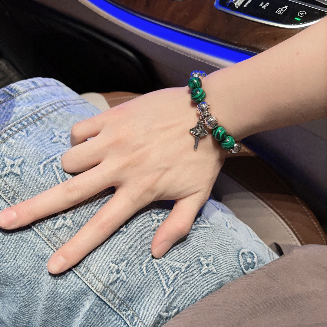   西太后专柜精工版本（大号） 多元素玛瑙泰银风格手链 明星同款 复古做旧风 原版复刻 纯手工打造 ～正