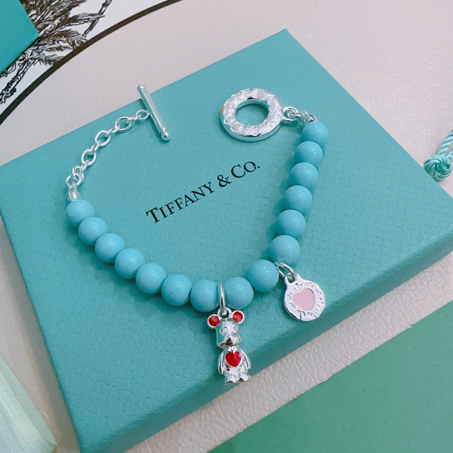   正品新款蒂芙尼手链🩵 TIFFNY&CO. 专柜精工版本  多元素玛瑙银风格手链 明星同款 复古做旧