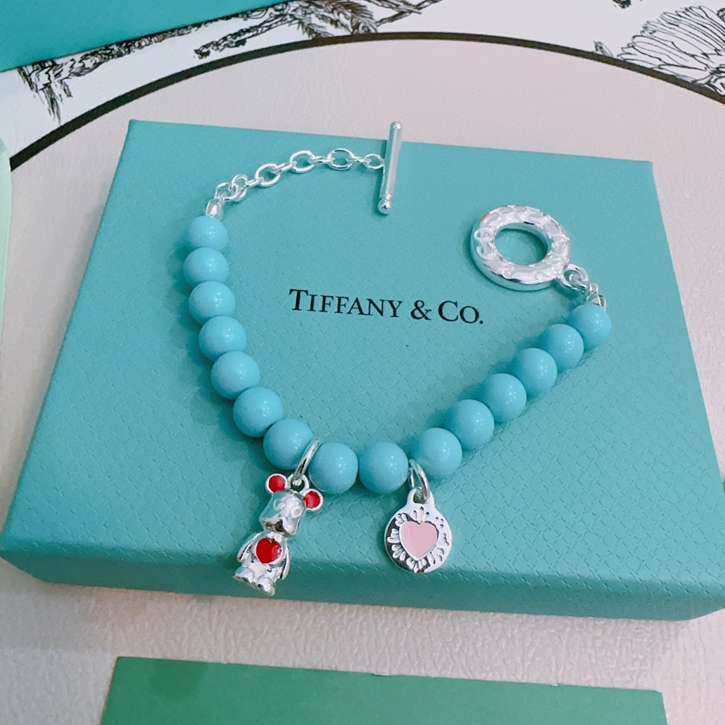   正品新款蒂芙尼手链🩵 TIFFNY&CO. 专柜精工版本  多元素玛瑙银风格手链 明星同款 复古做旧