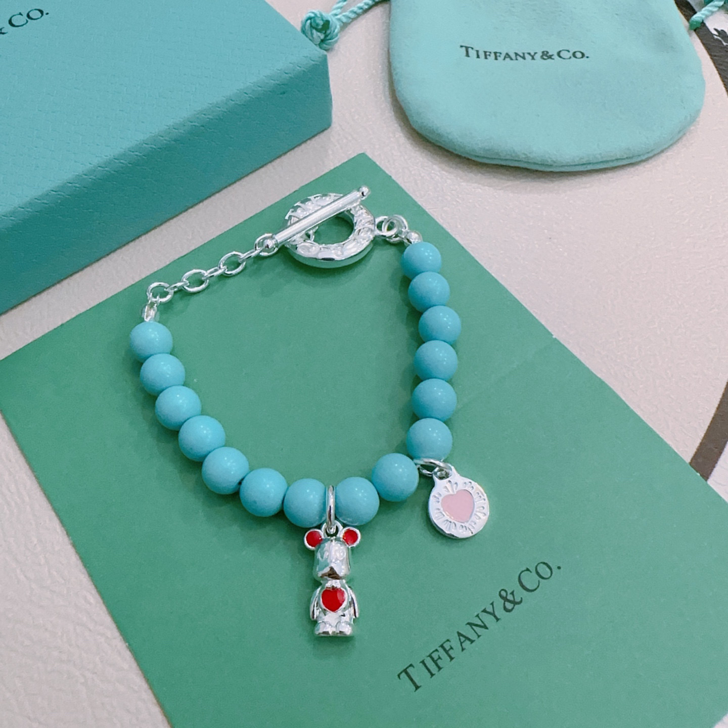   正品新款蒂芙尼手链🩵 TIFFNY&CO. 专柜精工版本  多元素玛瑙银风格手链 明星同款 复古做旧