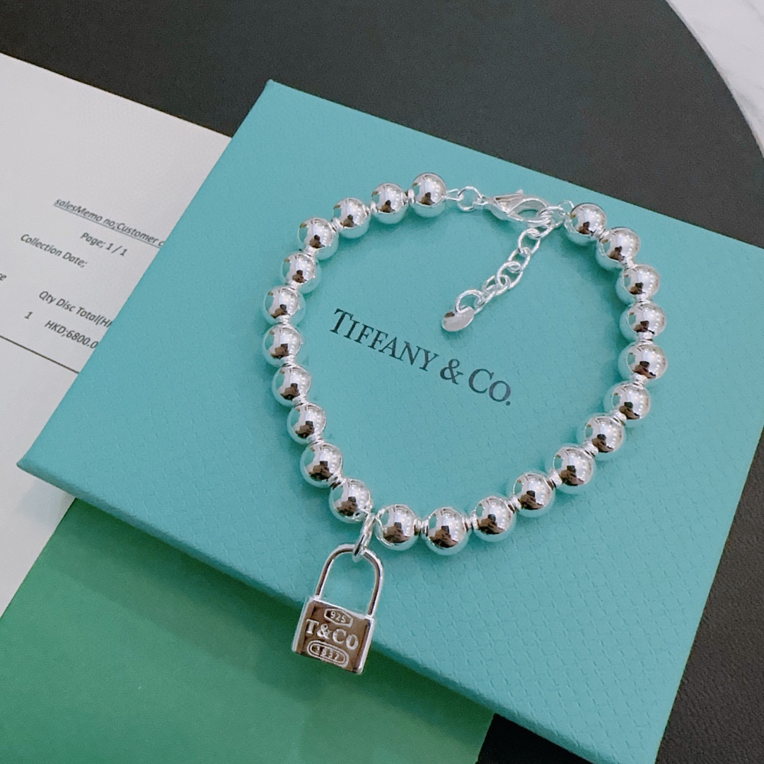   蒂芙尼手链🩵 TIFFNY&CO. 专柜精工银版本手链   明星同款 复古做旧风 原版复刻 纯手工打