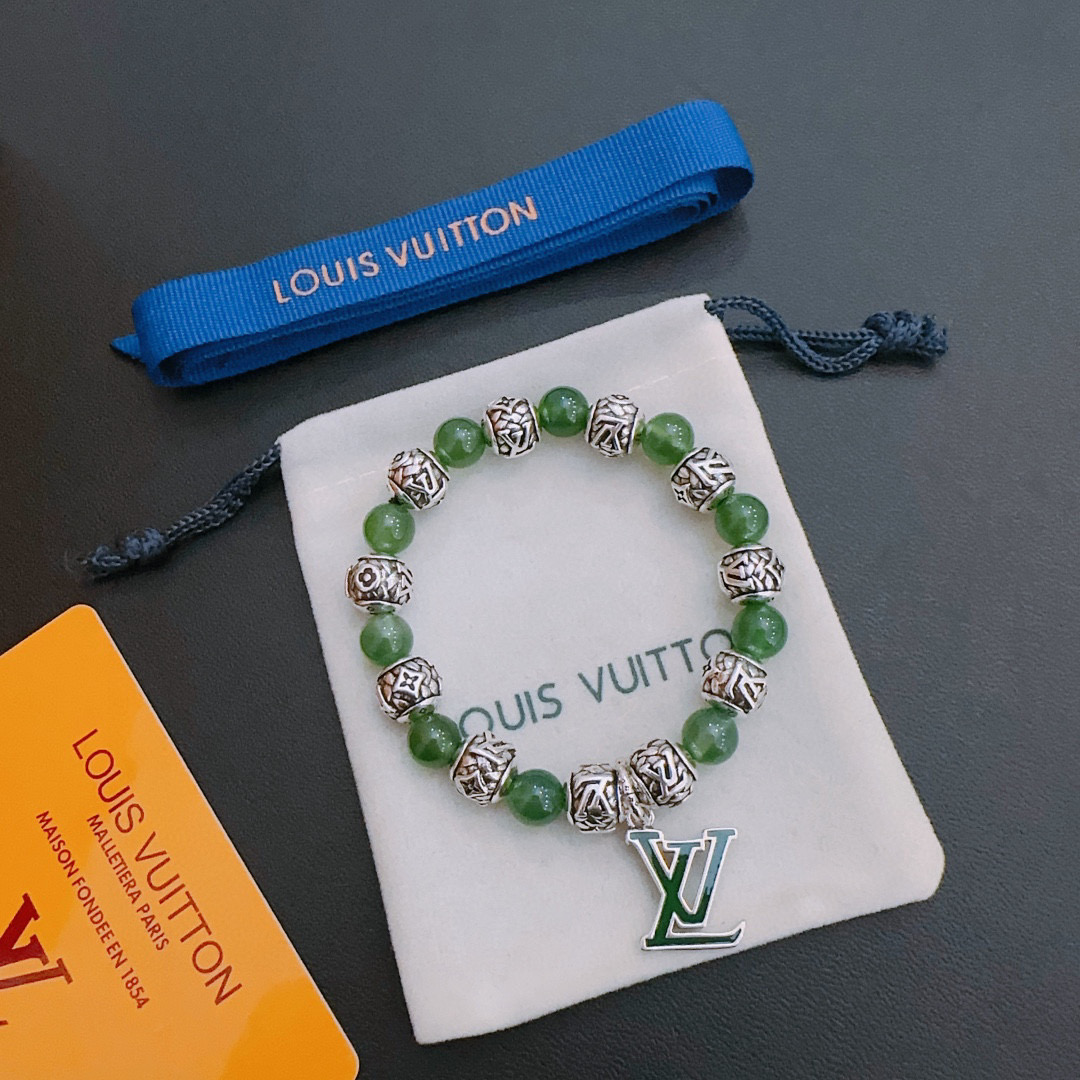    专柜精工版本 LV路易威登🇷🇼多元素玛瑙泰银风格手链 权志龙明星同款 复古做旧风 原版复刻 纯手工