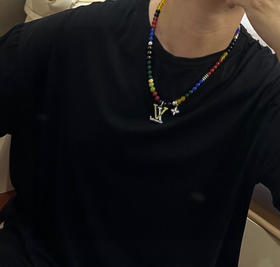   专柜精工版本路易威登LV项链🇷🇼多元素玛瑙泰银风格项链 权志龙明星同款 复古做旧风 原版复刻 纯手工