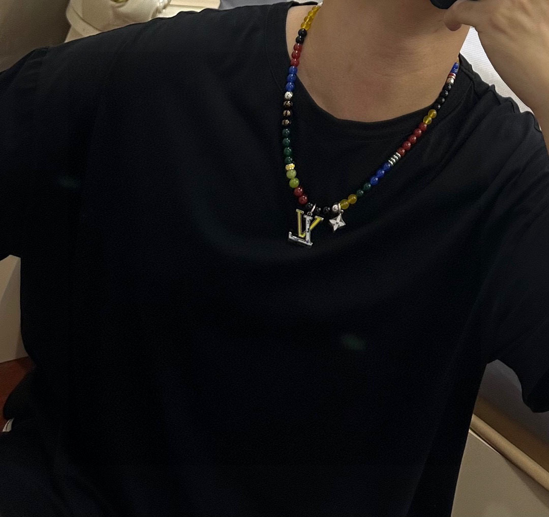   专柜精工版本路易威登LV项链🇷🇼多元素玛瑙泰银风格项链 权志龙明星同款 复古做旧风 原版复刻 纯手工