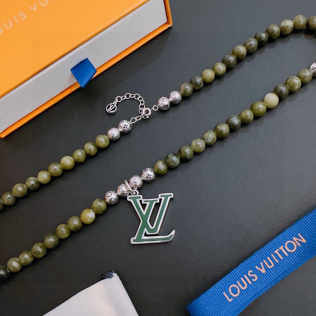   专柜精工版本路易威登LV项链🇷🇼多元素玛瑙泰银风格项链 权志龙明星同款 复古做旧风 原版复刻 纯手工