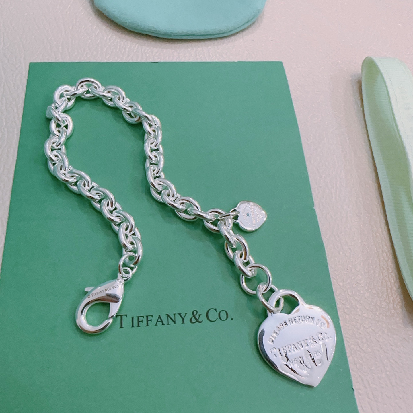   蒂芙尼手链🩵 TIFFNY&CO. 专柜精工银版本手链   明星同款 复古做旧风 原版复刻 纯手工打