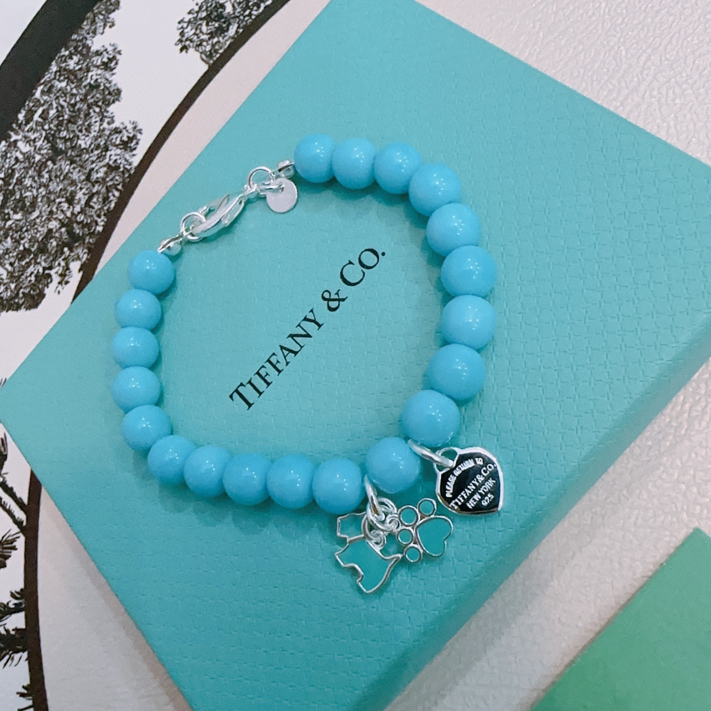   正品新款蒂芙尼手链🩵 TIFFNY&CO. 专柜精工版本  多元素玛瑙银风格手链 明星同款 复古做旧