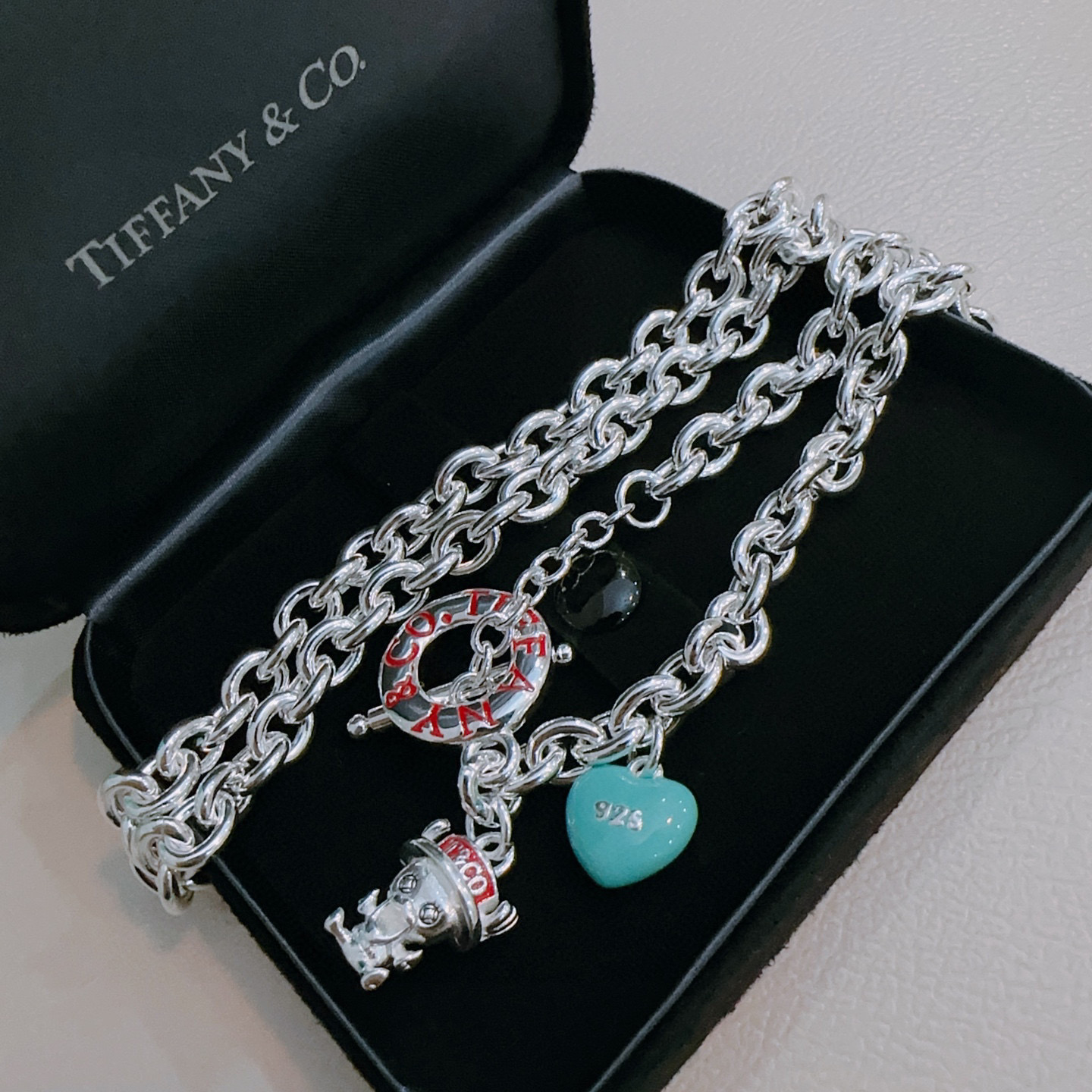 蒂芙尼🩵 TIFFNY&CO. 专柜精工银版本 明星同款 复古做旧风 原版复刻 纯手工打造 ～正品开模💝
