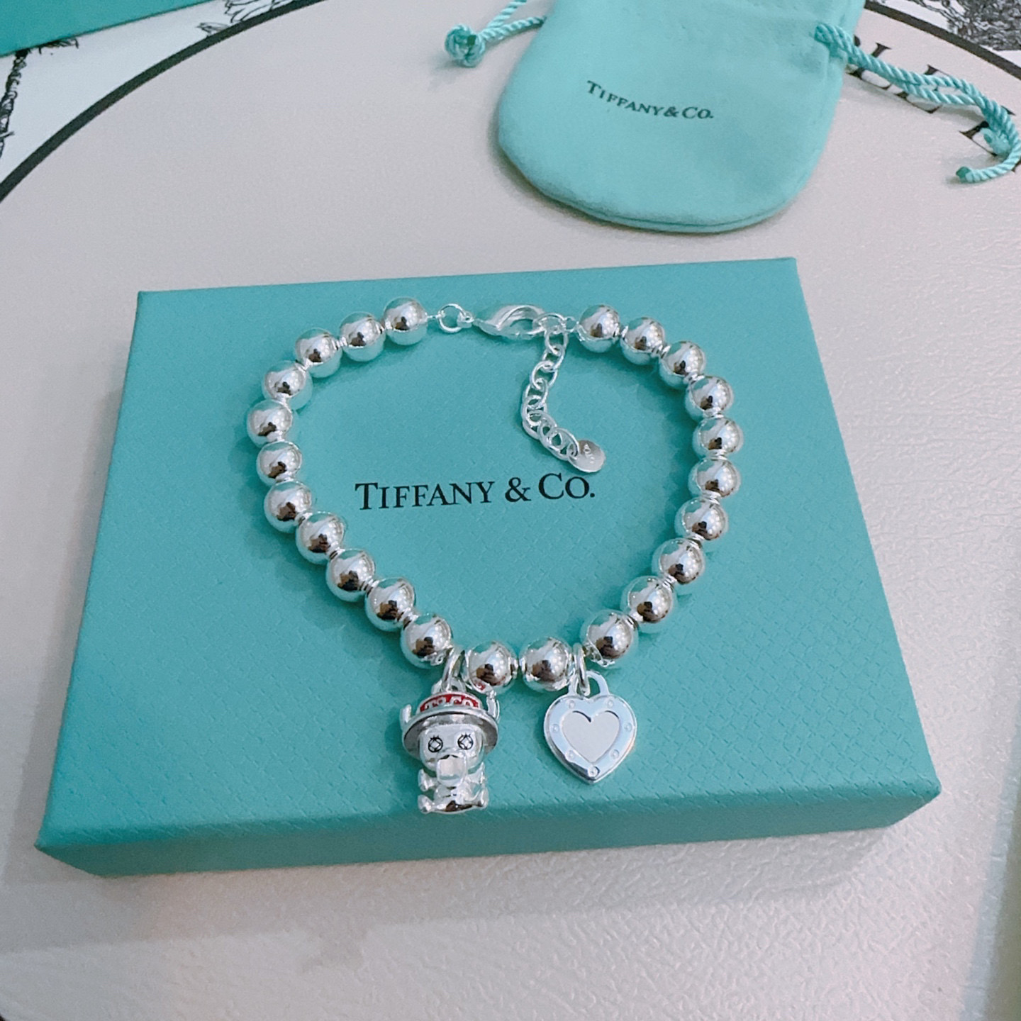 蒂芙尼手链🩵 TIFFNY&CO. 专柜精工银版本 明星同款 复古做旧风 原版复刻 纯手工打造 ～正品开