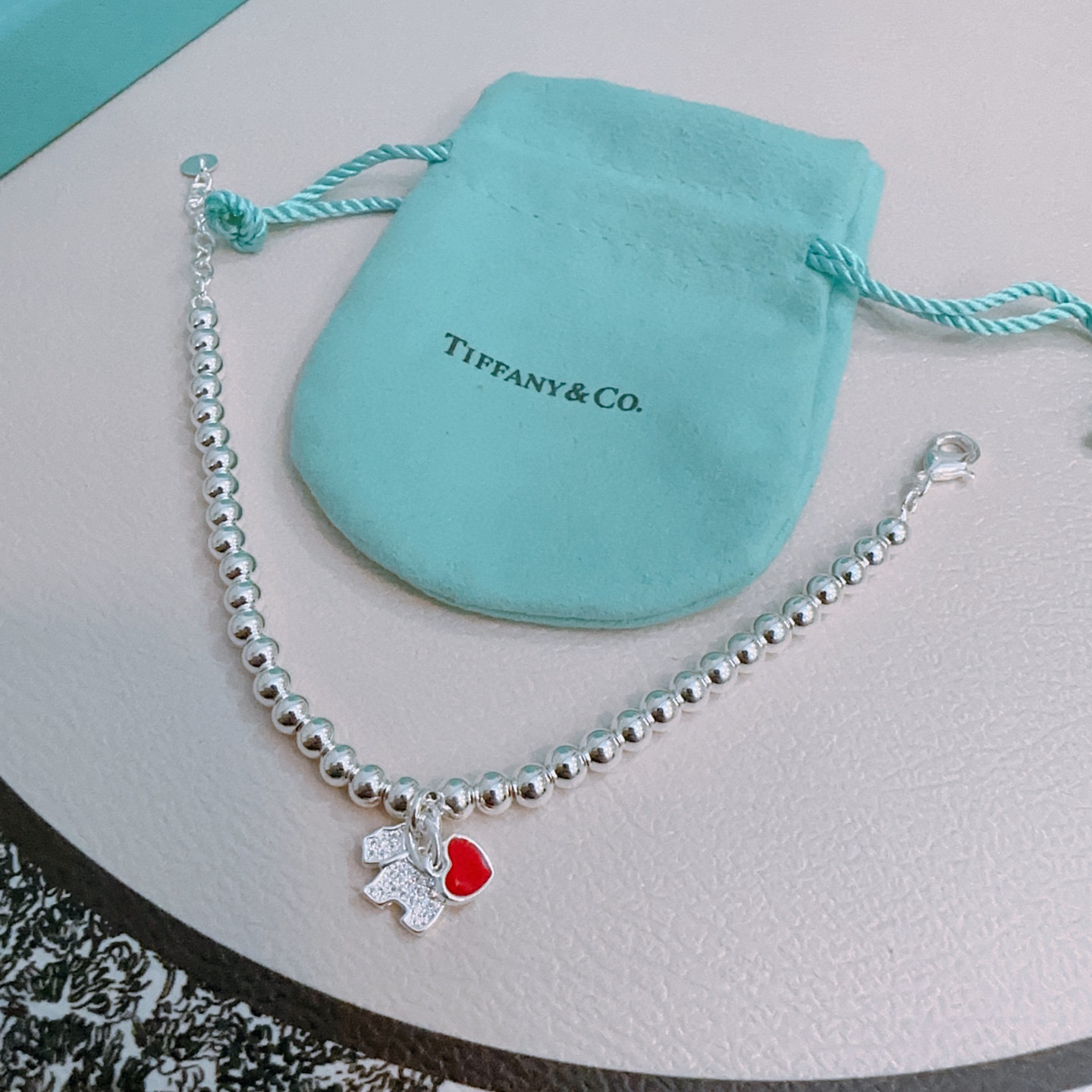 蒂芙尼🩵 TIFFNY&CO. 专柜精工银版本手链 明星同款 复古做旧风 原版复刻 纯手工打造 ～正品开