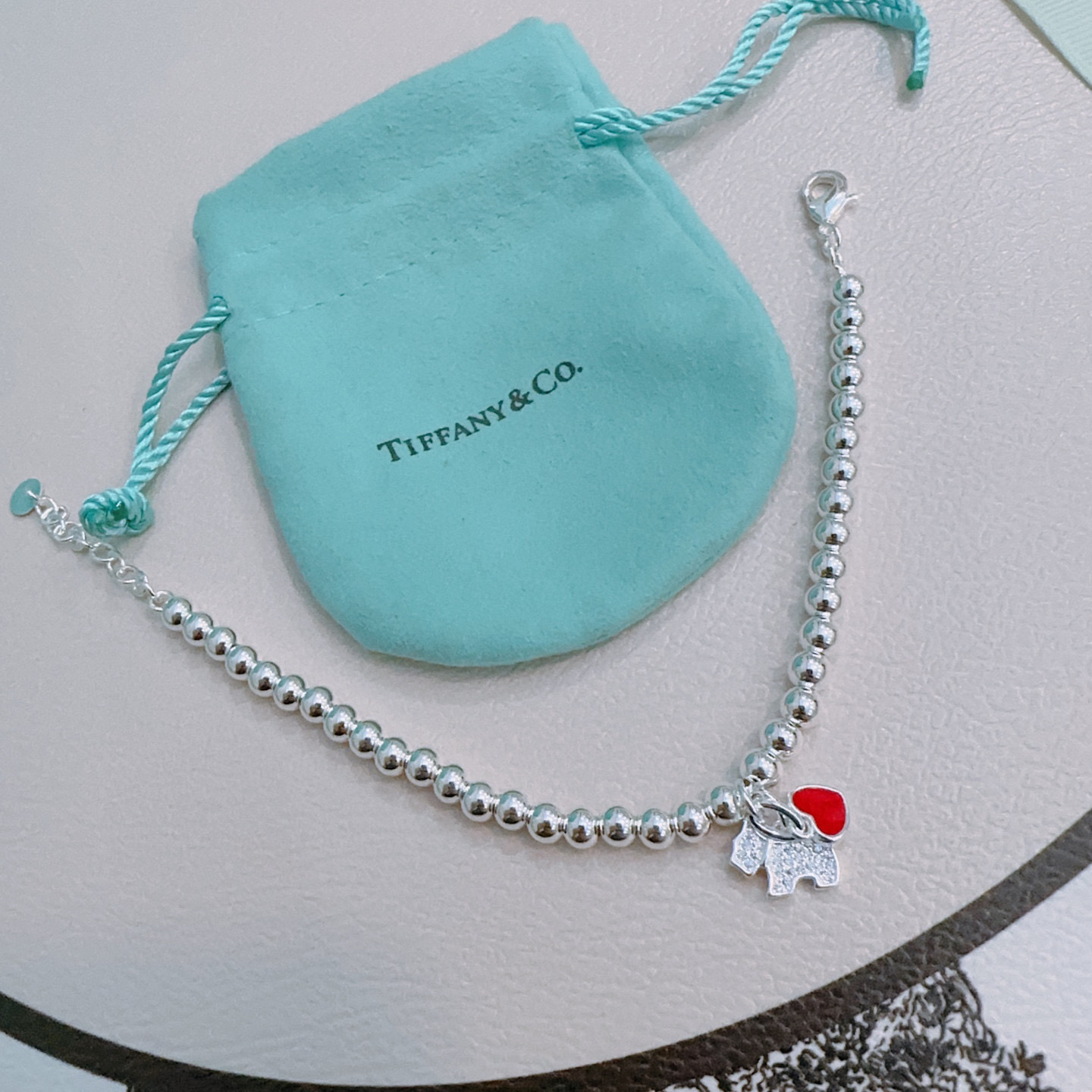 蒂芙尼🩵 TIFFNY&CO. 专柜精工银版本手链 明星同款 复古做旧风 原版复刻 纯手工打造 ～正品开