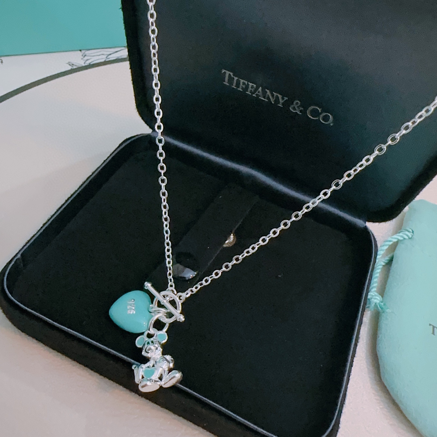 蒂芙尼🩵 TIFFNY&CO. 专柜精工银版本 明星同款 复古做旧风 原版复刻 纯手工打造 ～正品开模💝
