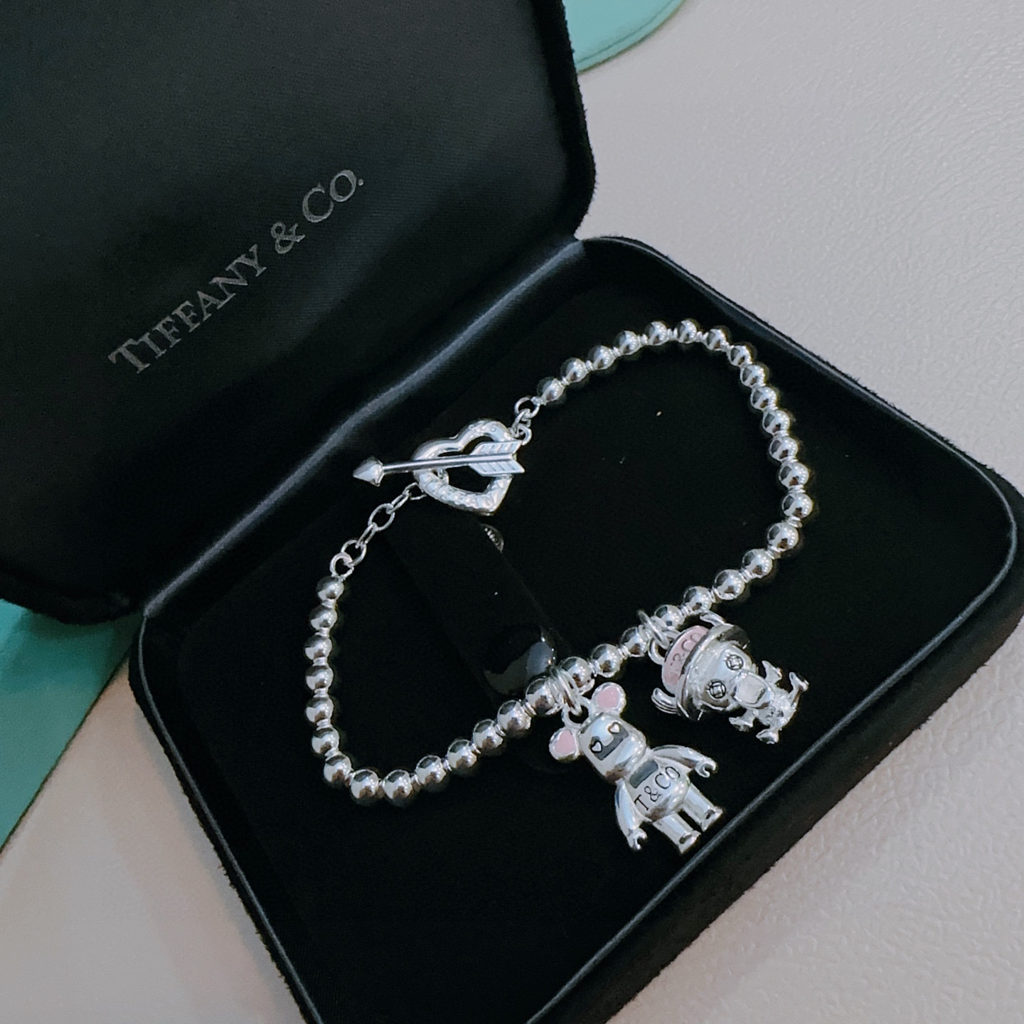 蒂芙尼🩵 TIFFNY&CO. 专柜精工银版本手链 明星同款 复古做旧风 原版复刻 纯手工打造 ～正品开