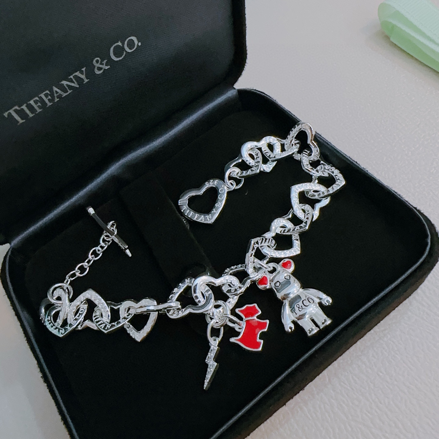 蒂芙尼手链🩵 TIFFNY&CO. 专柜精工银版本 明星同款 复古做旧风 原版复刻 纯手工打造 ～正品开