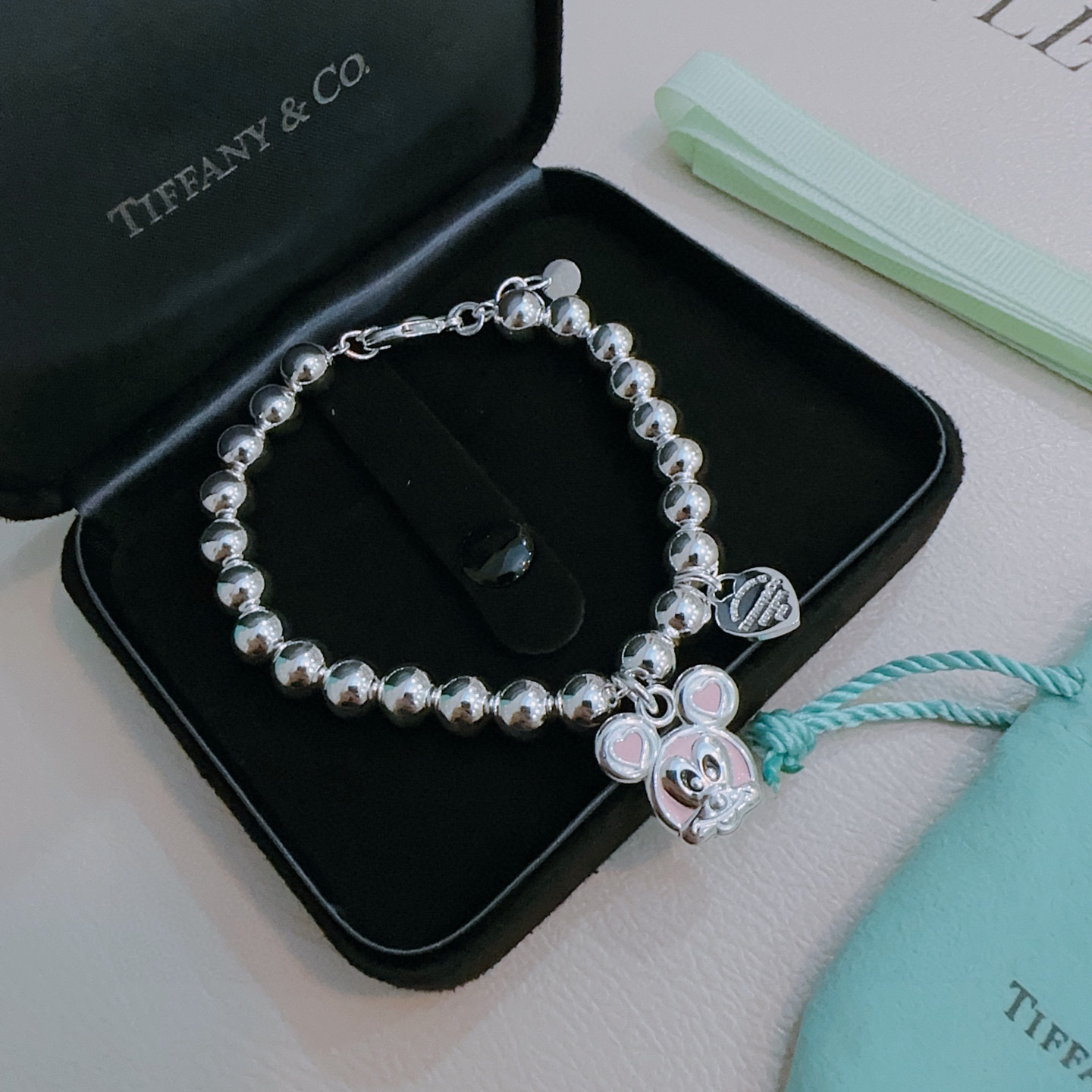 蒂芙尼🩵 TIFFNY&CO. 专柜精工银版本手链 明星同款 复古做旧风 原版复刻 纯手工打造 ～正品开