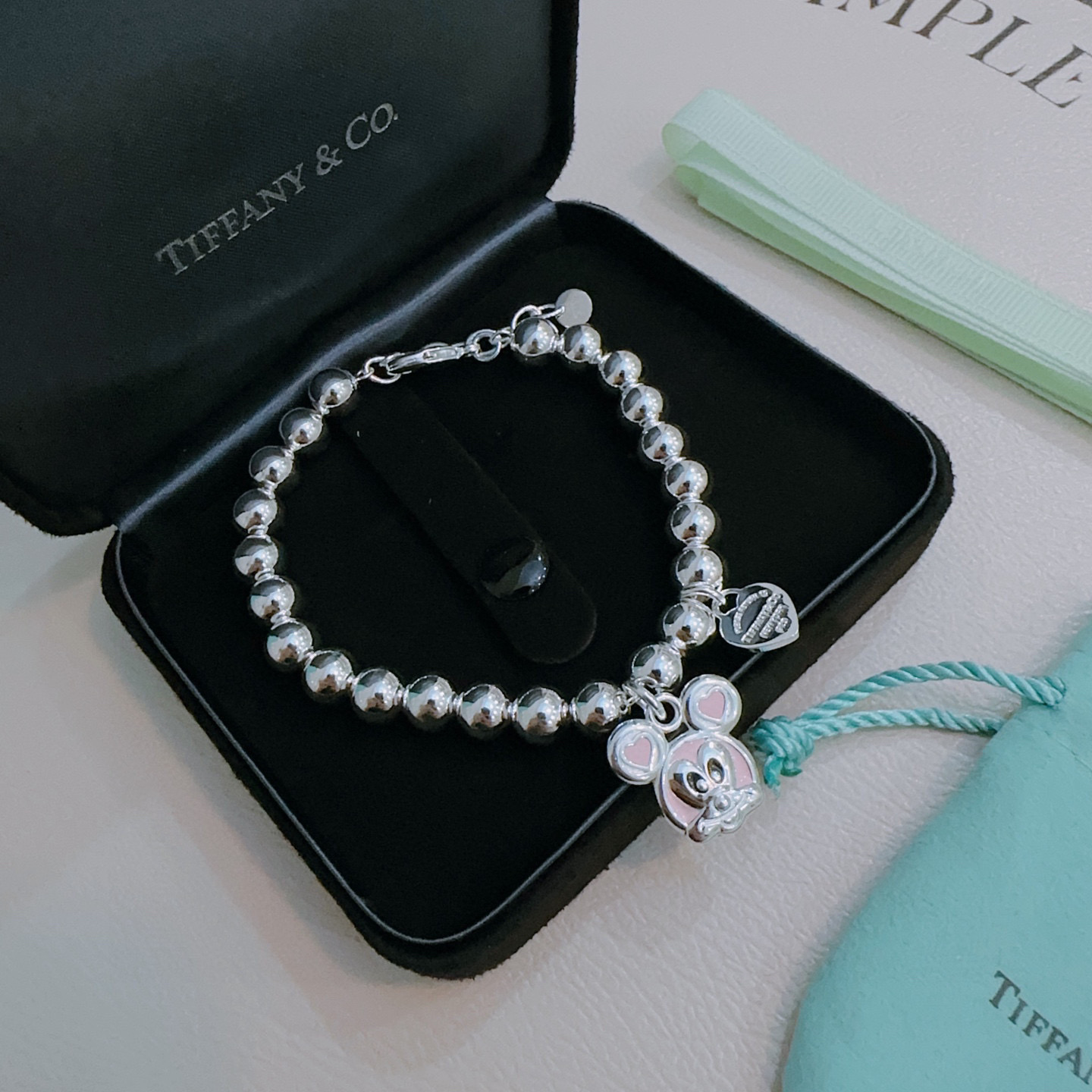 蒂芙尼🩵 TIFFNY&CO. 专柜精工银版本手链 明星同款 复古做旧风 原版复刻 纯手工打造 ～正品开