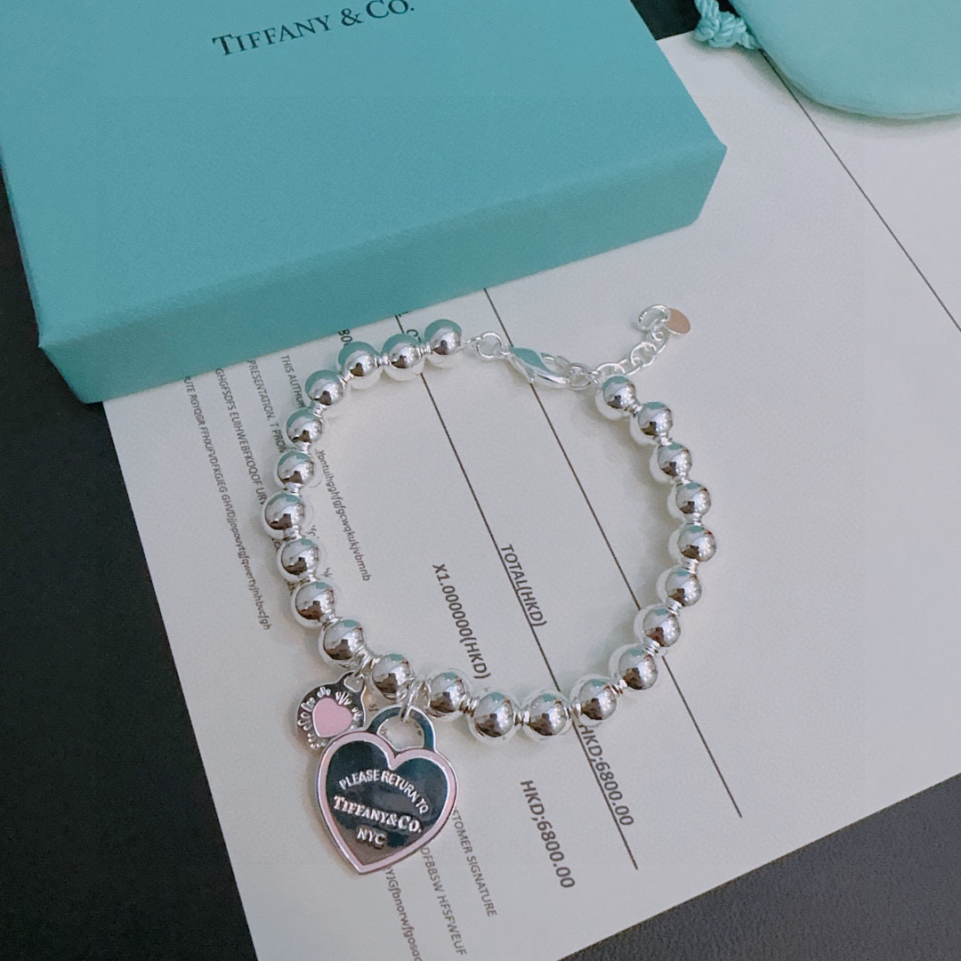 蒂芙尼🩵 TIFFNY&CO. 专柜精工银版本手链 明星同款 复古做旧风 原版复刻 纯手工打造 ～正品开