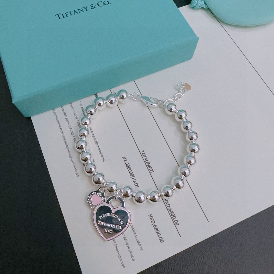 蒂芙尼🩵 TIFFNY&CO. 专柜精工银版本手链 明星同款 复古做旧风 原版复刻 纯手工打造 ～正品开