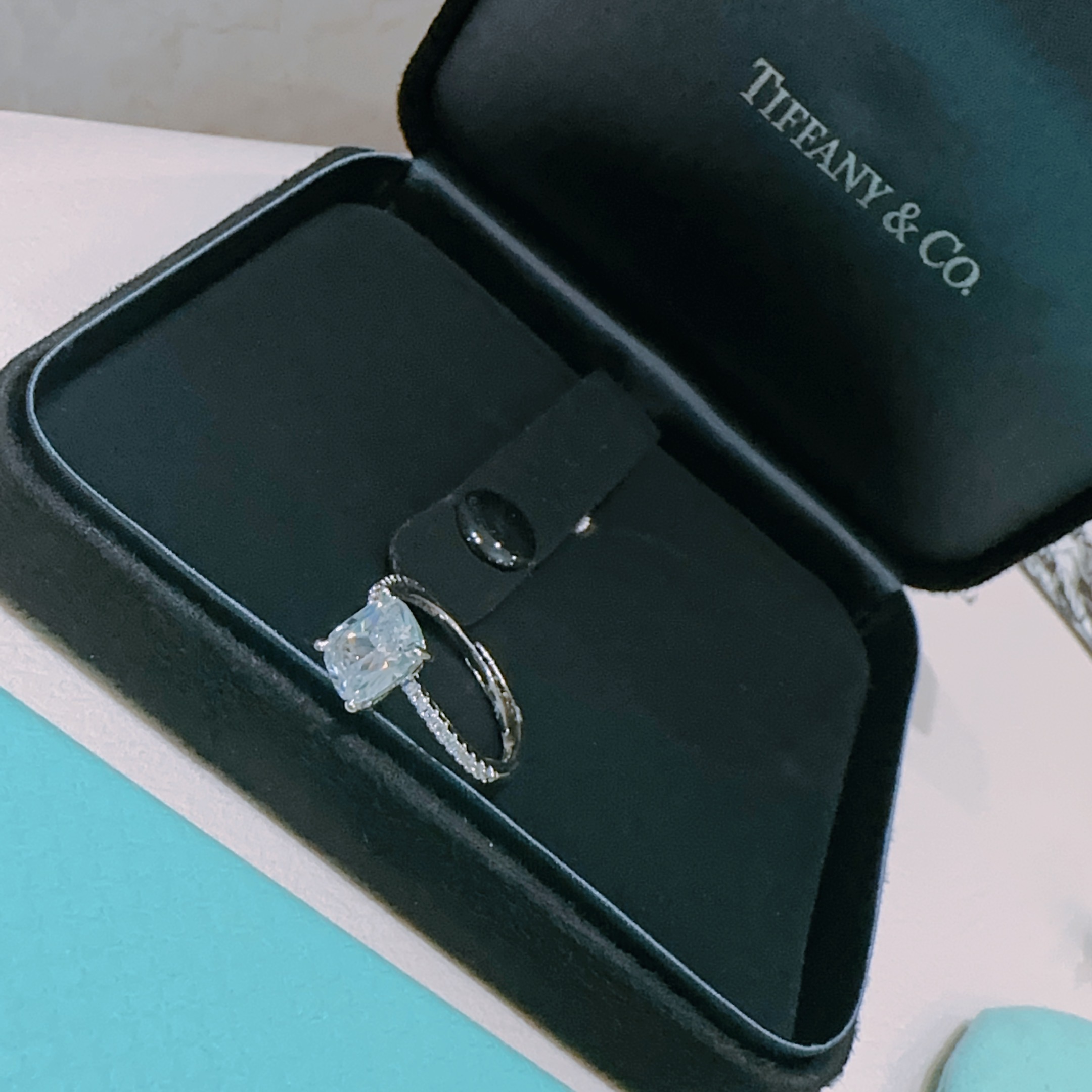 💘Tiffany 蒂芙尼戒指 ✨简约大气百搭 潮流单品 全新升级版 开口戒指（可调节）💓V金镀铂金层 非