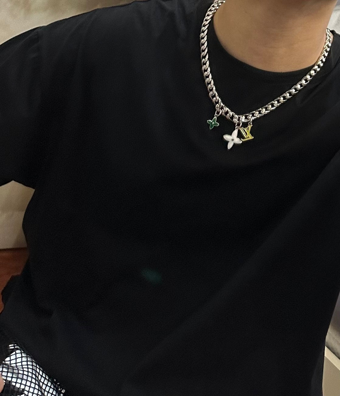LV路易威登项链🇷🇼原单货🇷🇼专柜新款开模复古潮流时尚必备 男女均可佩戴 情侣款同款 摇滚朋克泰银风格 
