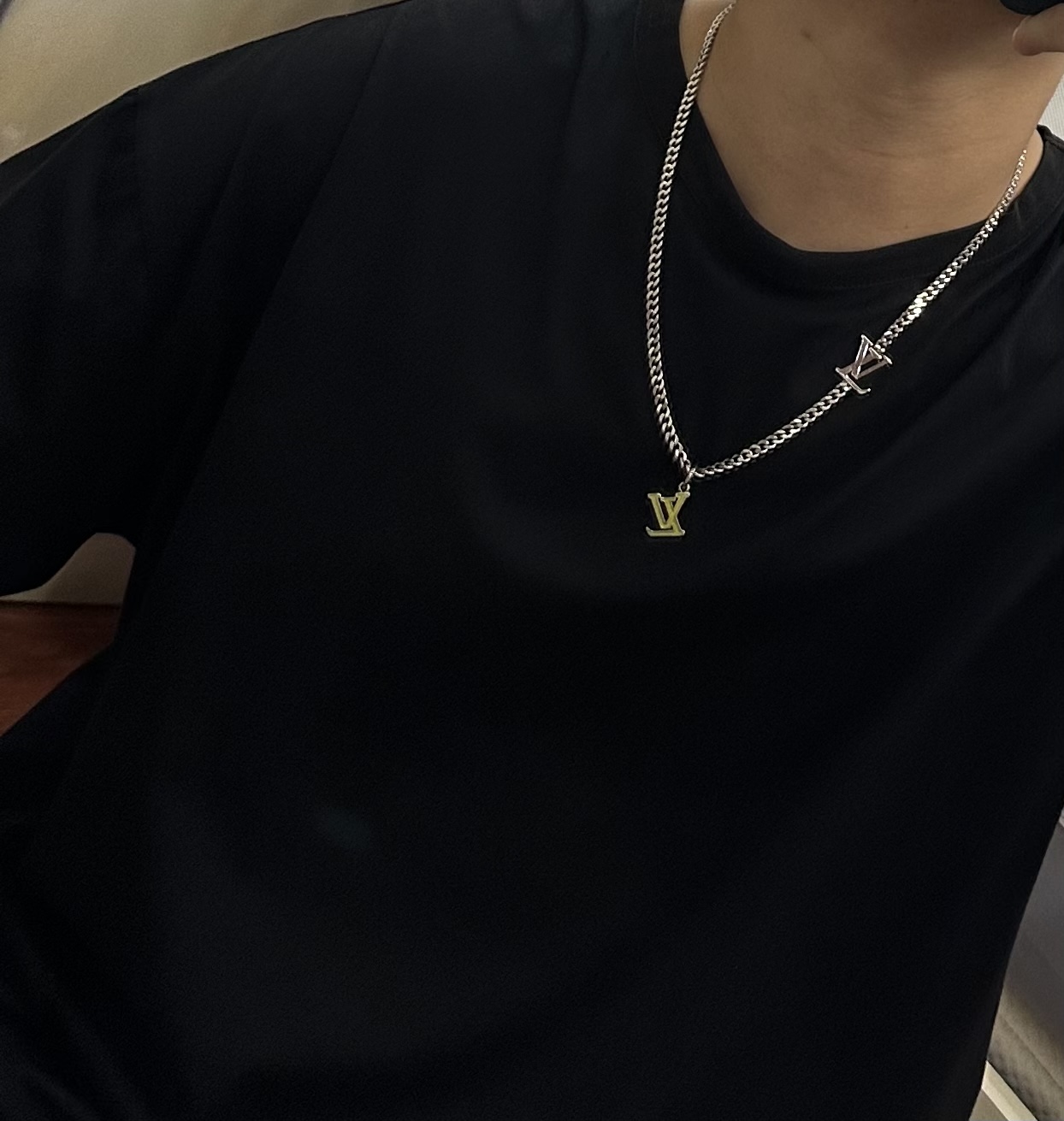 路易威登 LV项链🇷🇼原单货🇷🇼专柜新款开模复古潮流时尚必备 男女均可佩戴 情侣款同款 摇滚朋克泰银风格
