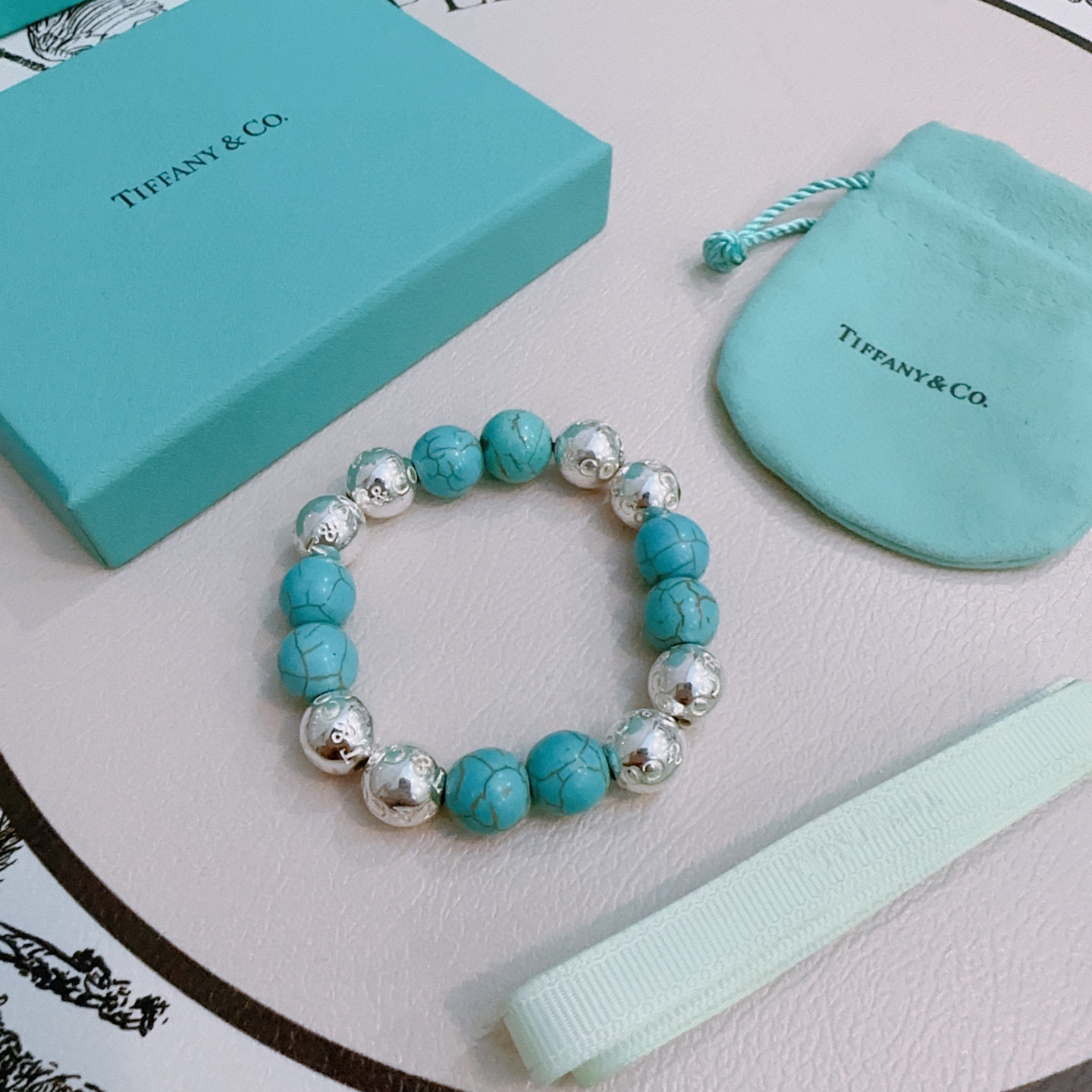 Tiffany & Co. Silver Agate Bracelet - Vintage Style, Unisex Design 6 i1760523486165 3349 0 4