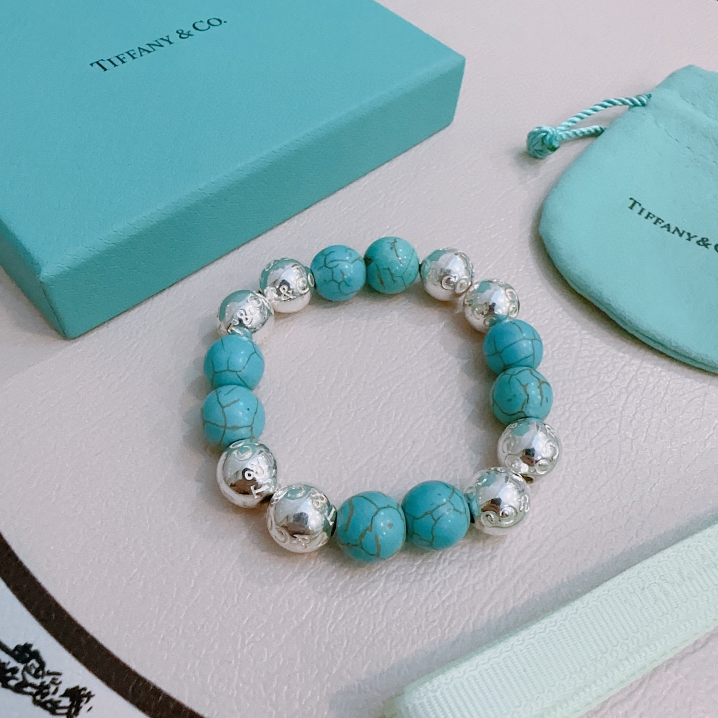 Tiffany & Co. Silver Agate Bracelet - Vintage Style, Unisex Design 3 i1760523487430 441 0 1