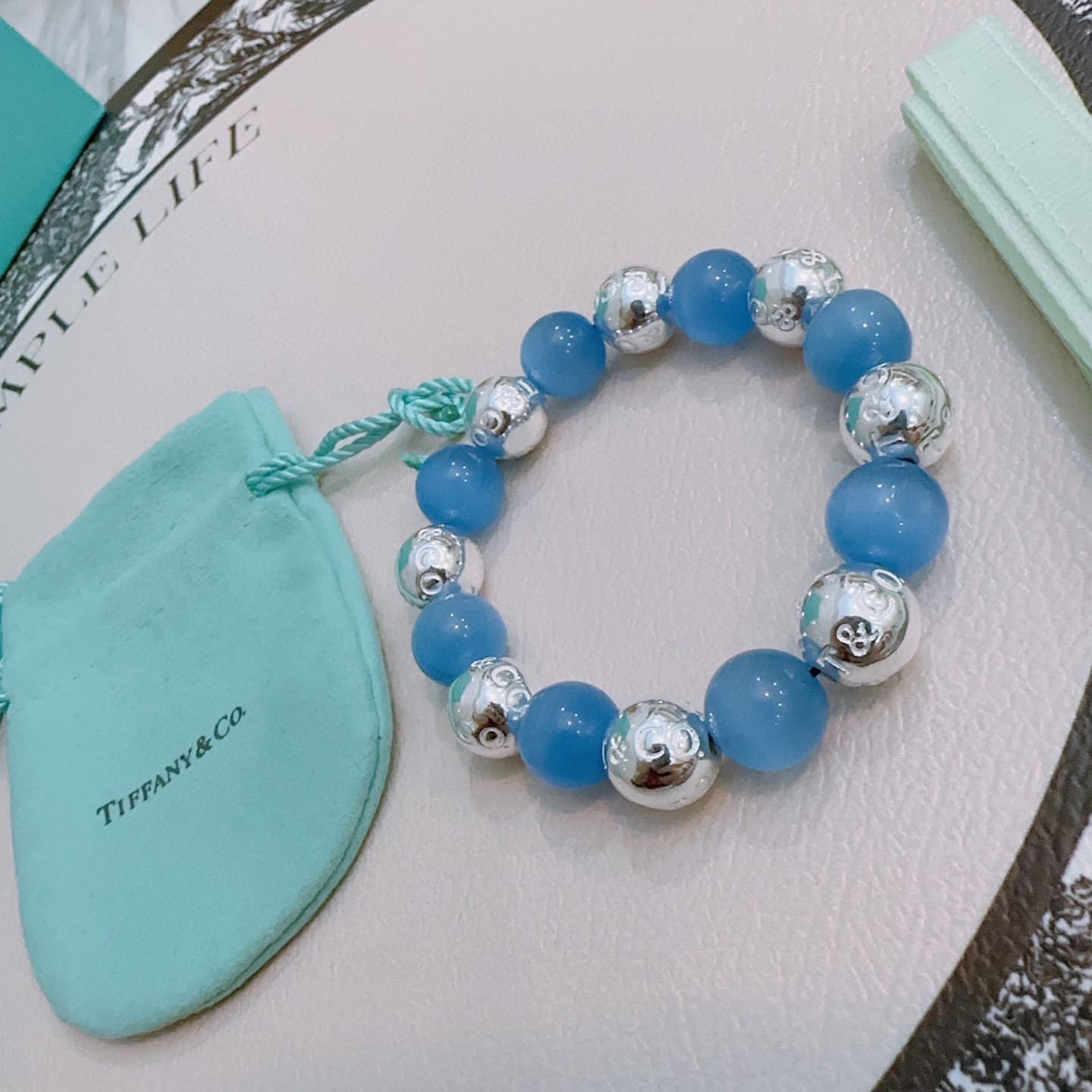 Tiffany&Co. Silver Agate Bracelet - Inspired by G-Dragon's Style 9 i1760523501385 747 0 7