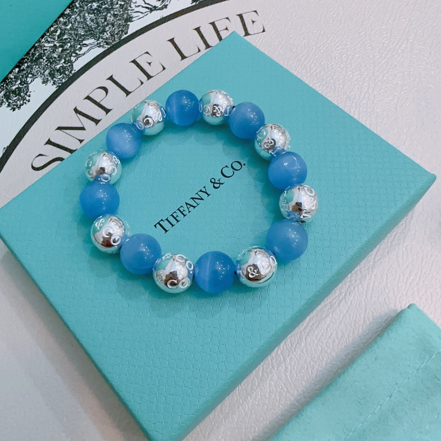 Tiffany&Co. Silver Agate Bracelet - Inspired by G-Dragon's Style 7 i1760523501423 4660 0 5