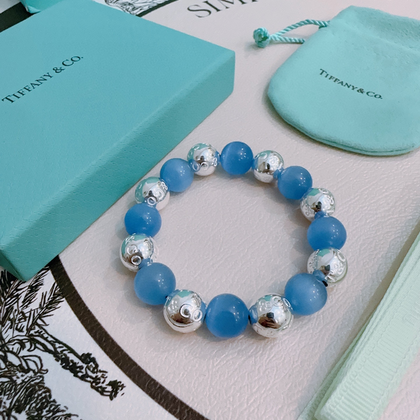 Tiffany&Co. Silver Agate Bracelet - Inspired by G-Dragon's Style 6 i1760523502581 3228 0 4