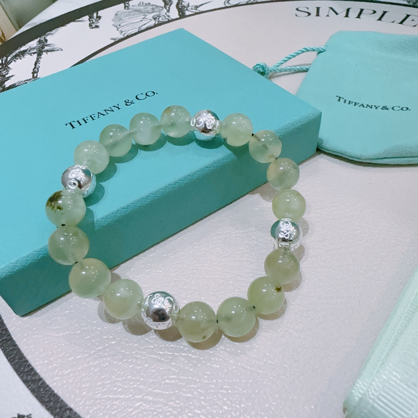 Tiffany & Co. Style Agate Silver Bracelet - Unisex, Retro Rock Punk 2 i1760523684332 8414 0 0